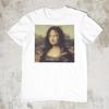 Pondělí Mona Lisa Vtipná Parodie Tištěné Bavlněné Unisex Tričko Top