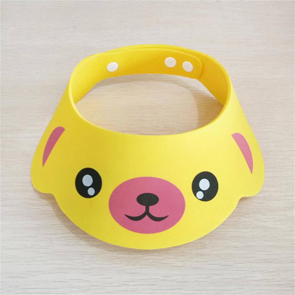 Cute Baby Bath Shower Cap Adjustable Kids Infant Girl Boy Ear Protection Shampoo Cap Children Hair Wash Hat Head Cover