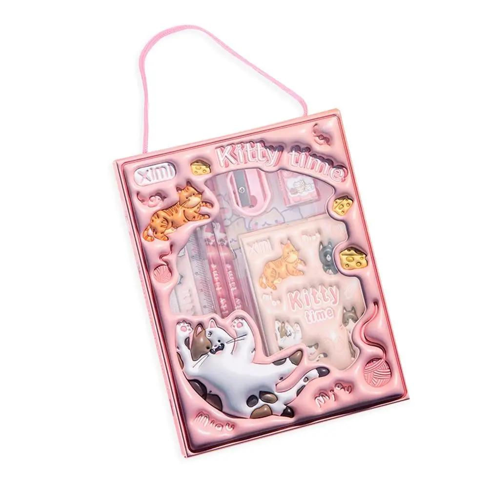 6 In 1 Stationery Set Primary School Children Learning Gift Box Pencils Kindergarten Birthday Gift Prizes Study Stationery Set