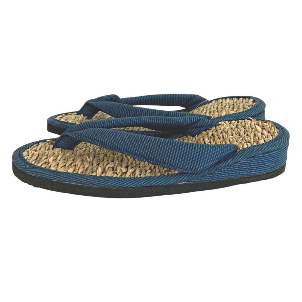 IKEHIKO Igusa Zori Shichito 2504629 Sandalen, Zobel, Geta, Blau, 26cm,
