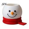 PLA 3D Printed Bowl Christmas Snowman Candy Bowl, Cute Desktop Organizer, Creative Desk Living Room Table Decor Storage Container for Holiday