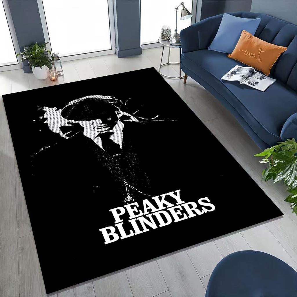 3D Tommy Shelby P-Peaky B-Blinders Kunst Teppich für Schlafzimmer Wohnzimmer Sofa Zuhause Fußmatte Dekor, Große Kinder Rutschfeste Bodenmatte