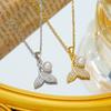 New Mermaid Tears Pearl Micro Inlaid Necklace Pendant Simple Light Luxury Collarbone Chain Women