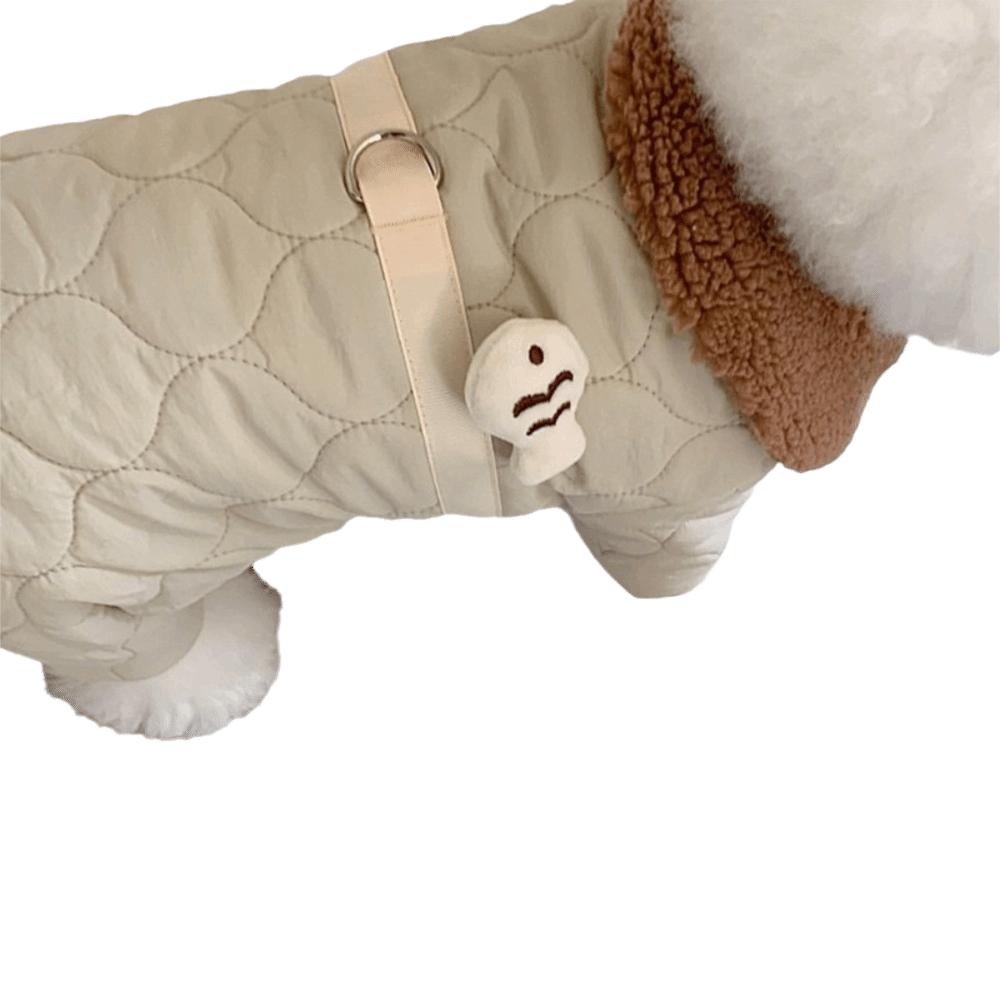 Plush Dog Warm Clothes Windproof Dog Bodysuit Fashion Pet Clothes Cat