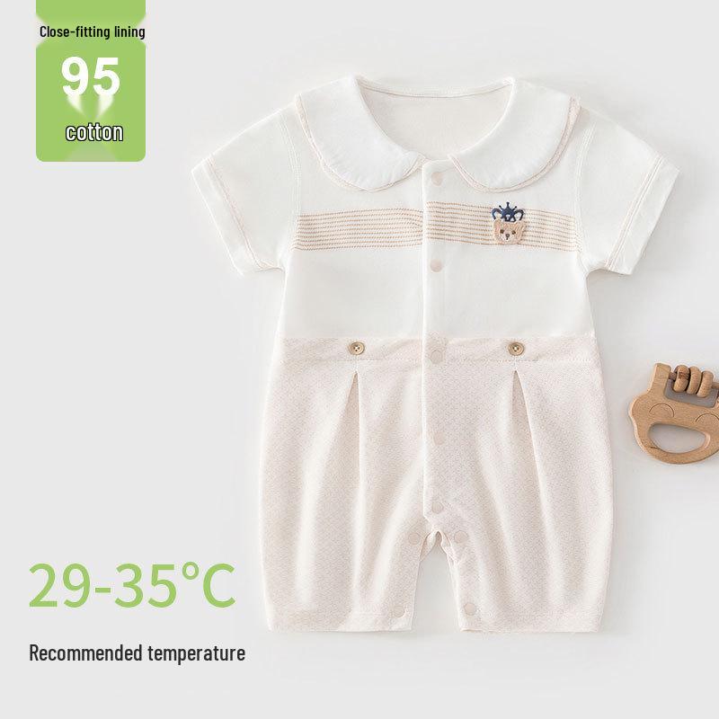 Chic Baby Jumpsuit: Summer Thin Long Sleeve Romper & Air Conditioning Pajamas