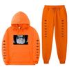 Unisex Naruto Uchiha Itachi Hooded Sweatshirt Set Warm Fleece Lined Casual Long Sleeve Tracksuit Teens
