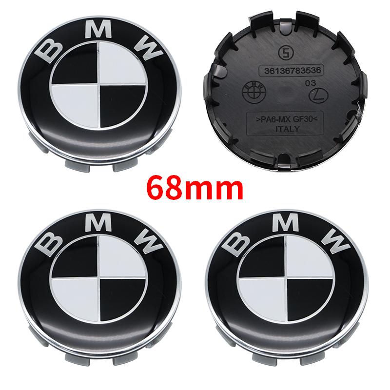 Universal Base Black White Badge Set for BMW 7Pcs 68mm 56mm 82mm 74mm Hood Trunk Wheel Steering Logo 7Pcs 2-Pin 3-Pin Clips Kit