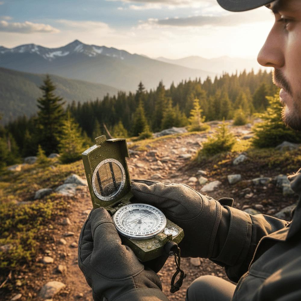 Portable Luminous Outdoor Compass Waterproof High Precision Survival Compass Mini Multi-Function Compass Exploration
