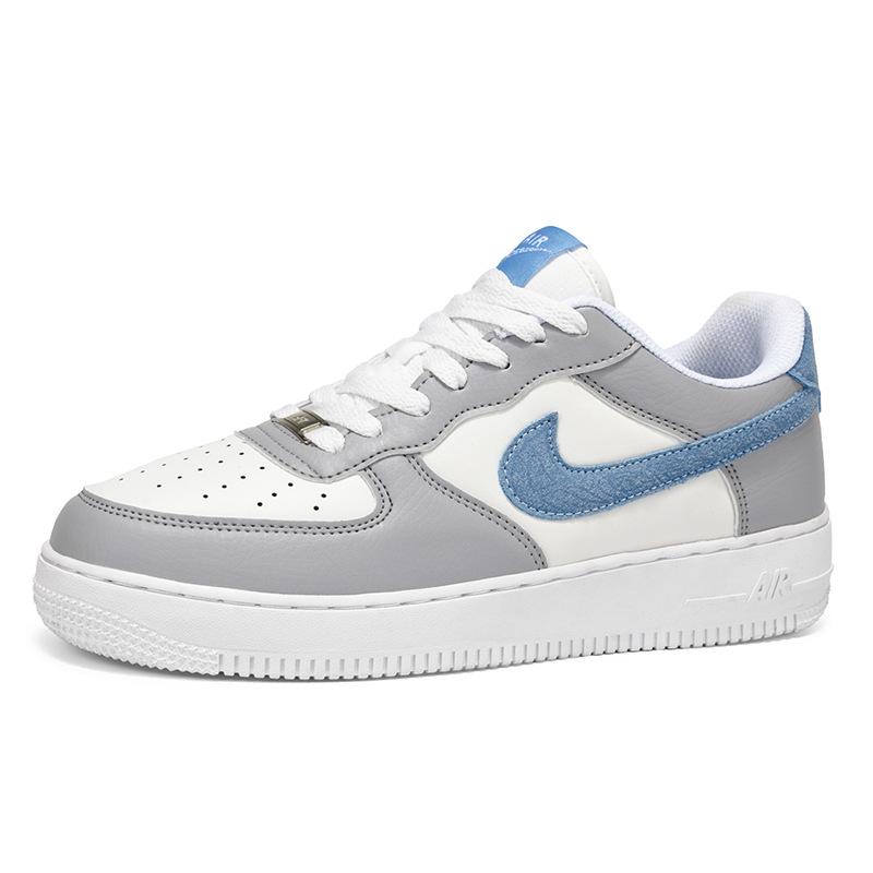נעלי סניקרס יומיומיות רב-תכליתיות Putian AJ Air Force 1 נמוכות לבן/שחור/זהב לגברים ונשים