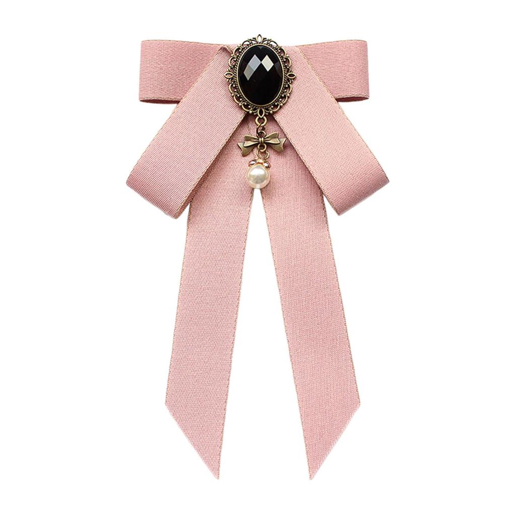 Bow Tie Ribbon Brooch Necktie Pre Tied Ladies Pin Bowknot Shirt for Uniform