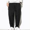 Inkpoo Corduroy Long Oversized Wide Leg Relaxed Chino Pants with Adjustable Drawstring and Elastic Popular Solid Stylish for and Size 2XL Men's Pants,