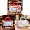 Color Blocks House Pen Case With Large Capacity For Office And School Use