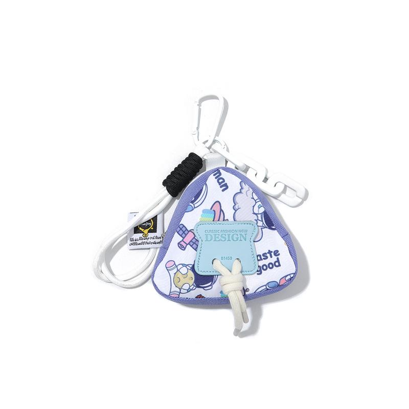 Dual-Tone Fashion Mini Crossbody: Coin, Earphone, Lipstick, & Cosmetic Bag with Lanyard Pendant