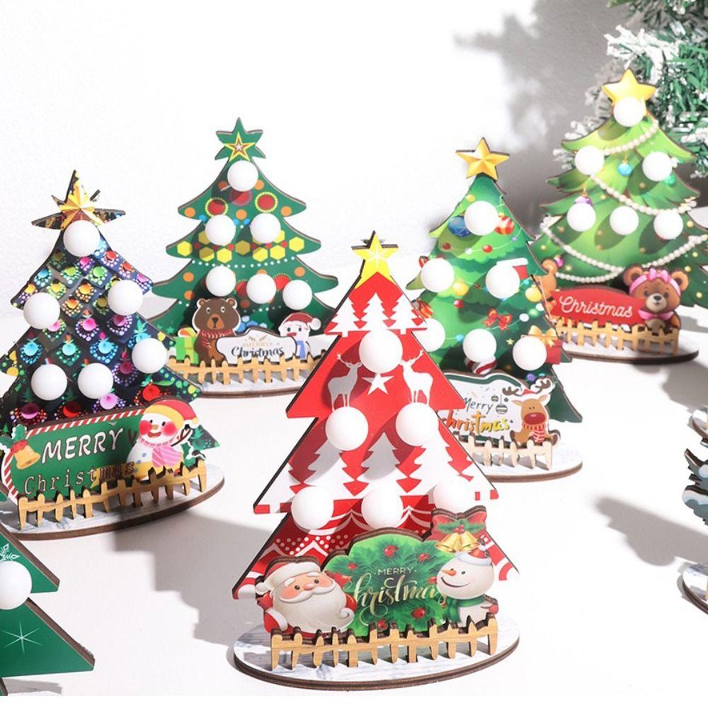 Desktop Size Christmas Lights Luminous LED Christmas Tree DIY Gift Xmas Ornaments Room Decor