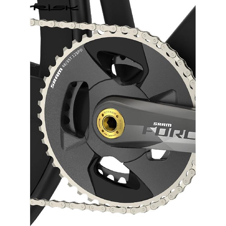 RISK DUB Crank Cover Screw Titanium Alloy Mountain Road Bicycle Crank Cover Screw DUB Disc Cover For Red Force Crank Screw