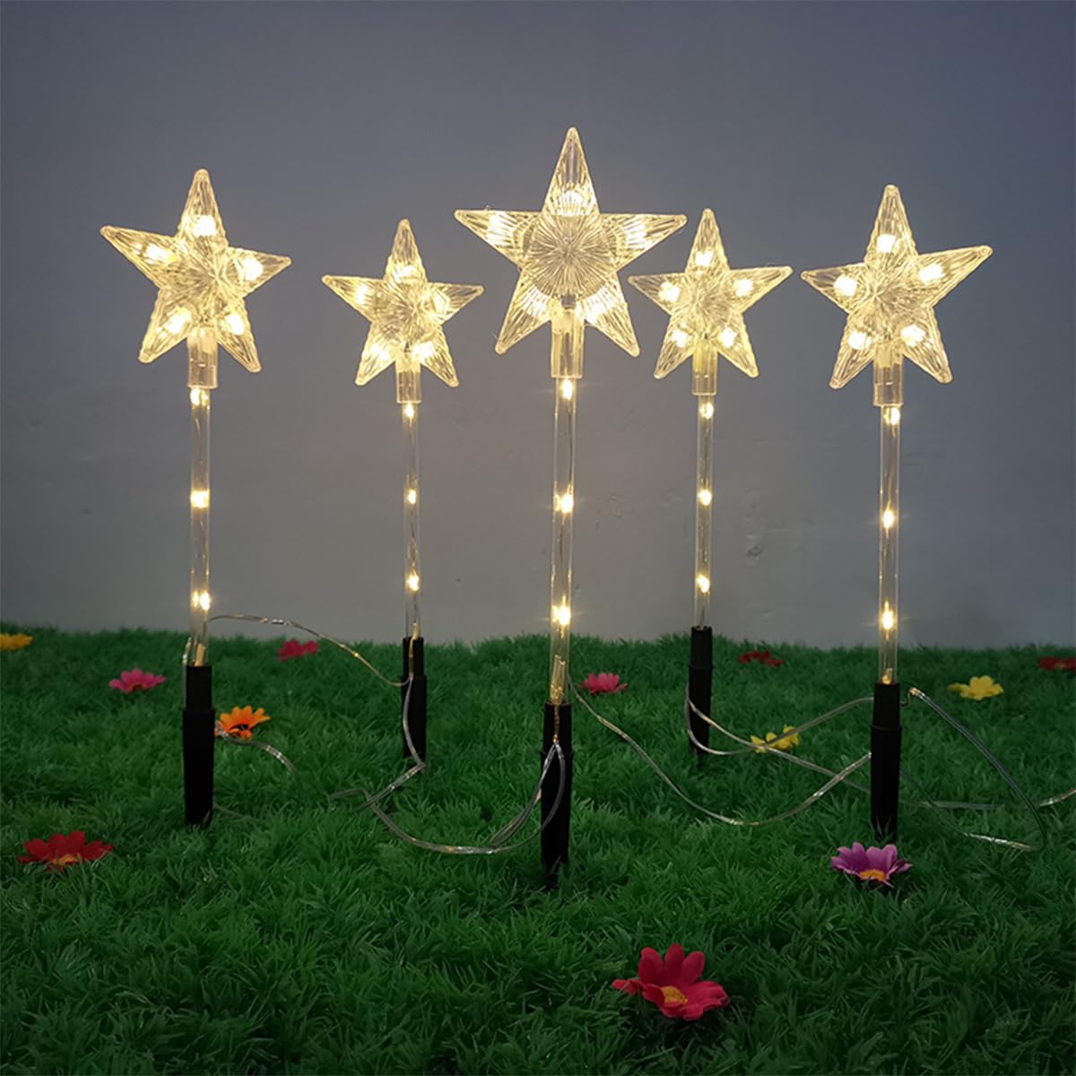 

Lanito Christmas Lights, Solar Garden Lights, Outdoor 5-in-1 Christmas String Lights, Christmas Decoration Lights, Star Lights, Recessed Lights,