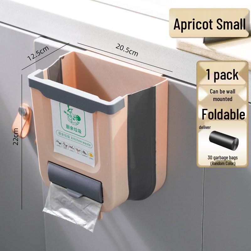 Wall-Mounted Foldable Kitchen & Bathroom Trash Bin