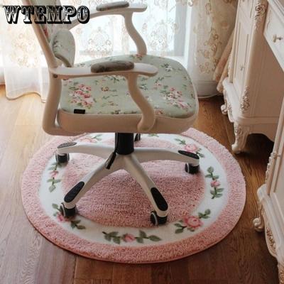 Circular Carpet Floor Mat Computer Chair Mat Simple Makeup Stool Foot Mat Anti Slip Carpet