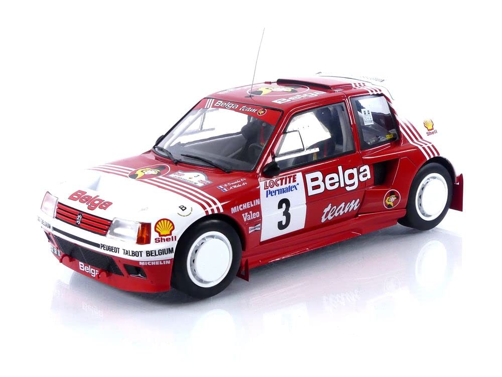 Ixo Model MODELLINO IN SCALA CON Peugeot 205 T16 N.3 Rally Ypres 1985 Daanish/Meikhe 1:18 18RMC135