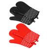2Pcs Non-Slip Silicone Oven Gloves Heat Resistant Microwave Mitts for Baking Grilling Heavy Duty Cotton Lined Kitchen Gloves