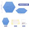6Pc 12"x10" Felt Bulletin Board Self Adhesive Hexagon Felt Tiles for Sound Proofing Wall Panels for Home Office Recording Studio