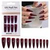 Long Almond Fake Nail Press On Style Non Toxic ABS Material Nail Extensions for Everyday Comfort and Style