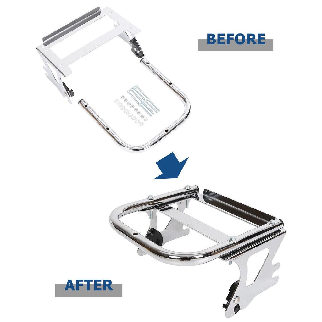 Detachable Tail Rack Luggage for Harley Road King/Street Glide 98-08