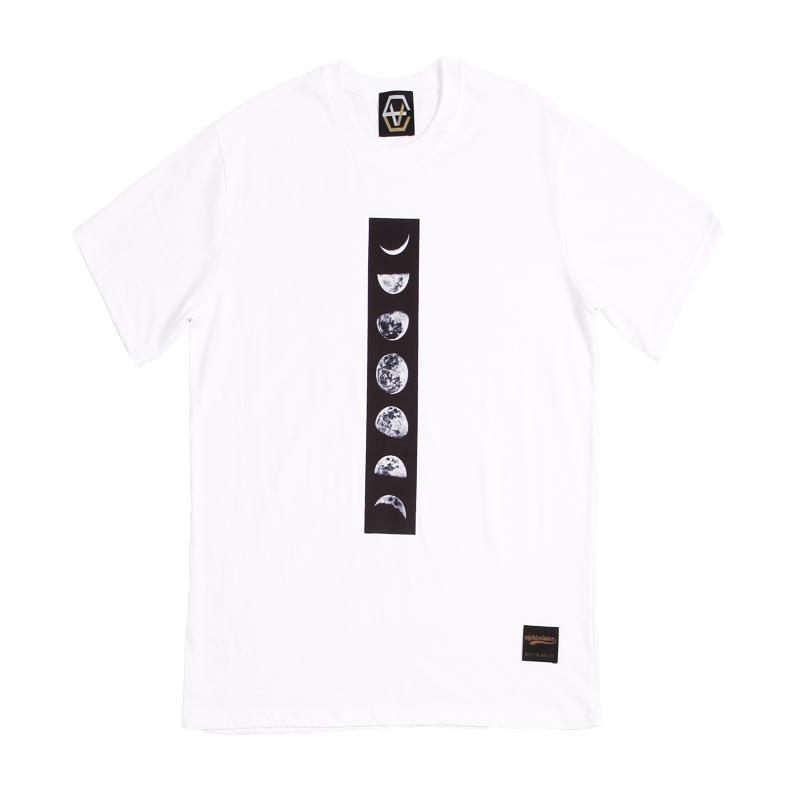 Eight Volume Ev Moon Phase Tee (White) White/L
