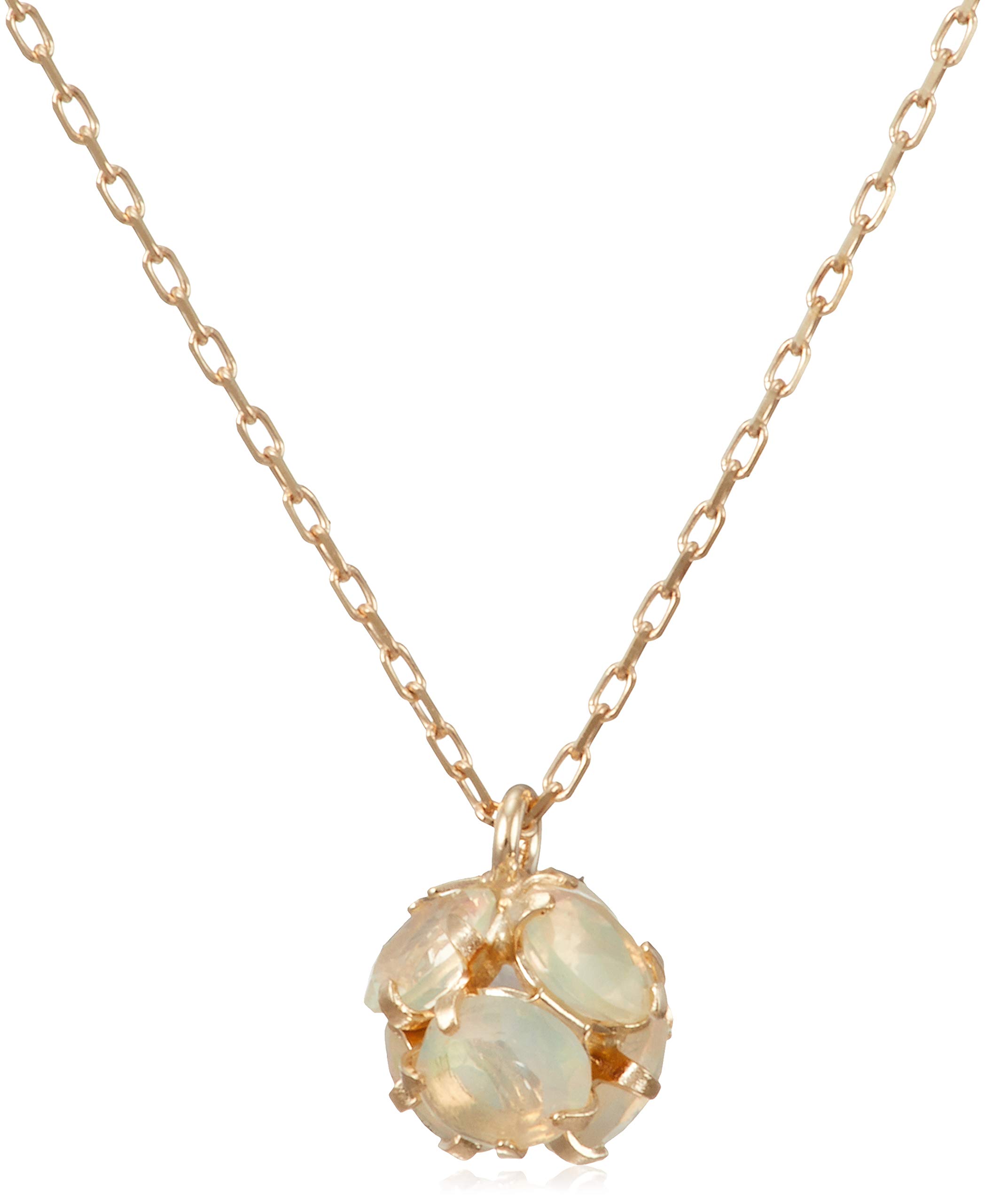October Birthstone Ethiopian Opal K10 Yellow Gold Necklace [BLOOM] 0452-0880-0014-0000
