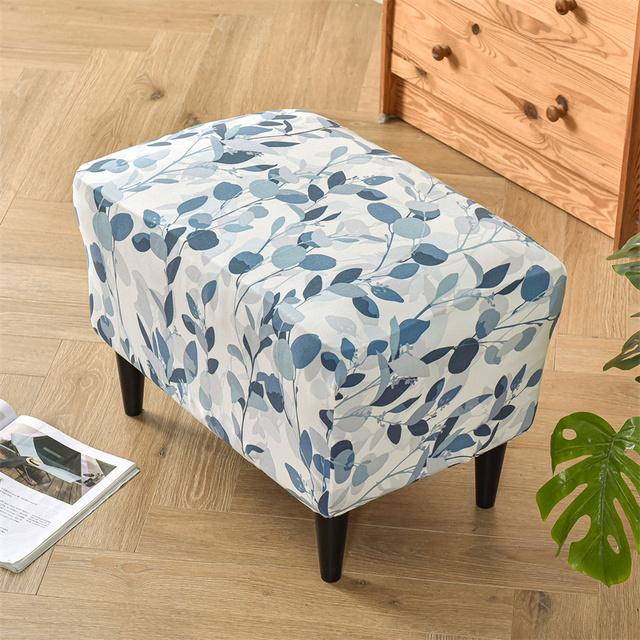 

Прямоугольный чехол на подставку для ног, чехлы на подставки для ног из скандинавской ткани, красивые эластичные защитные чехлы для мебели для гостиной, спальни
