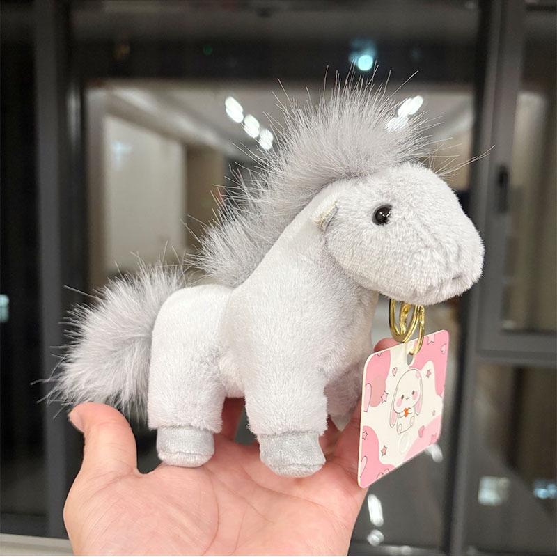 

Cute Cartoon Pony Plush Keychain Kawaii Charms Horses Plush Toy Backpack Pendant Hanging Ornaments Decoration Accessories Gifts