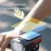 Bicycle Head Light Solar Type-C Rechargeable 3 Modes Bicycle LED Front Light Bike Flashlight for Emergency Cycling Accessoreis