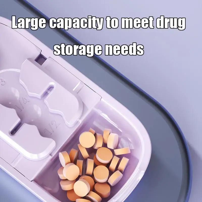 3in1 Medikamentenschneider Präzises Schneiden in Hälfte / Drittel / Viertel Tablettenteiler Organizer Tragbarer Tablettenteiler