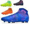 High-top Mandarin Duck Football Shoes Socks Male AG Spikes Artificial Grass Student Training Leather Foot Youth Sneakers