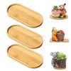 Flower Pot Trays Dish for Plant Vase Bamboo Tray Wooden Bottle Tray Bathroom Shampoo Shower Gel Organizer Jewelry Storage Tray