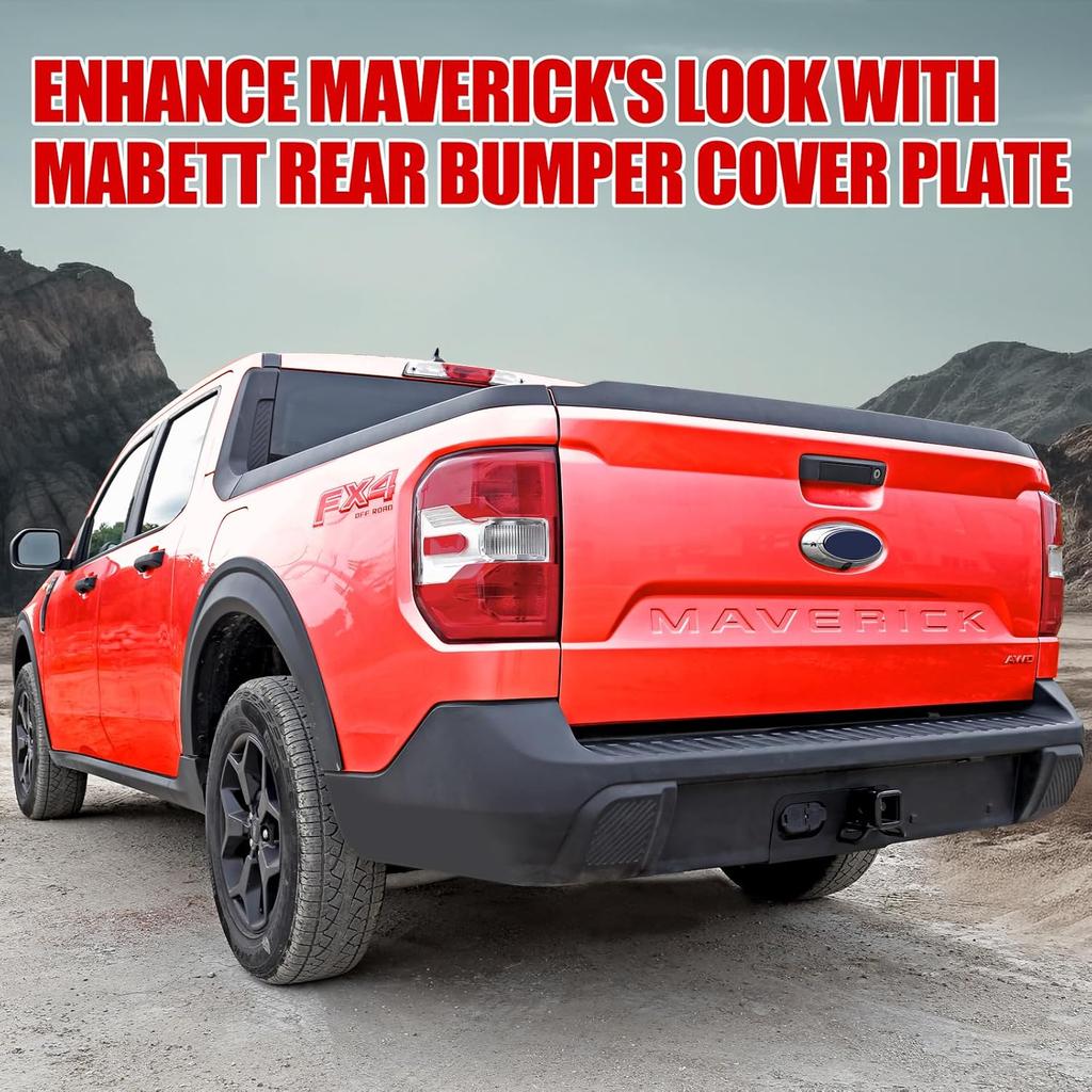 Mabett Rear Bumper Cover Plate For -2025 Ford Maverick Accessories, Hitch Surround Cover Protection For Maverick With 4/7-Pin Connector Hitch (Not