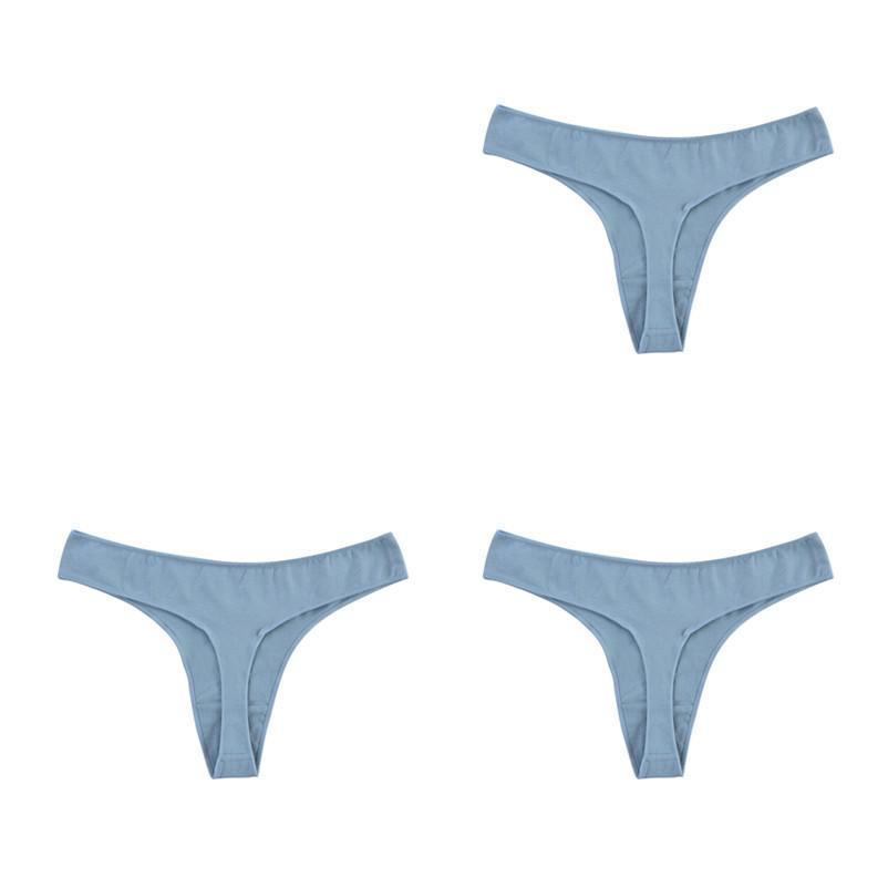3PCS Women's Sexy Panties G-String Fashion Underwear Breathable Thongs Ladies Intimates Lingerie Thong Low Waist Briefs