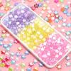 100-Piece Pack: Transparent Acrylic Plated Star Beads for DIY Jewelry Making