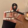 Vintage Korean Frosted Large Hair Claw Clip Female Elegant Pearl Hair Crab Hair Clip Headdress Female Jewelry Accessory Gift