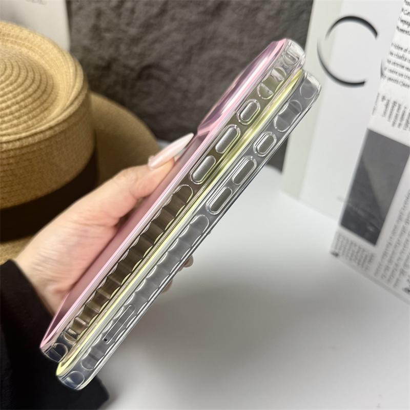 INS Gradient Matte Laser Seven Colors Phone Case For Apple iPhone 17 16 15 Pro Max Camera Lens Proteciton Shockproof Hard Cover