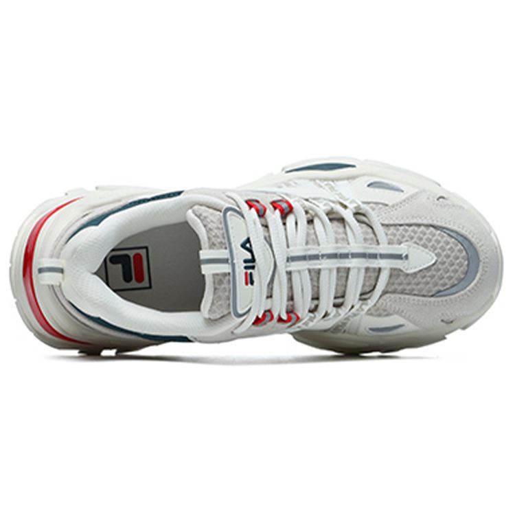 Fila Fabric Fishbone Casual Low-Top Dad Shoes Women Sneaker Silver F12W124164FWS