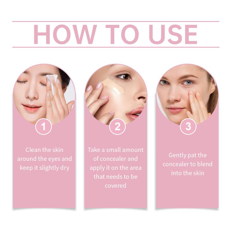 Bambucké máslo Oční korektor Krytí Tmavé kruhy Udržuje hydrataci Rozjasnění pleti Voděodolný Make-up pod oči Korektory