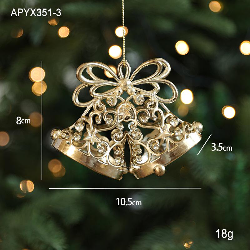 Cross-border Electroplated Christmas Tree Ornaments: Golden Snowflake & Reindeer Pendants