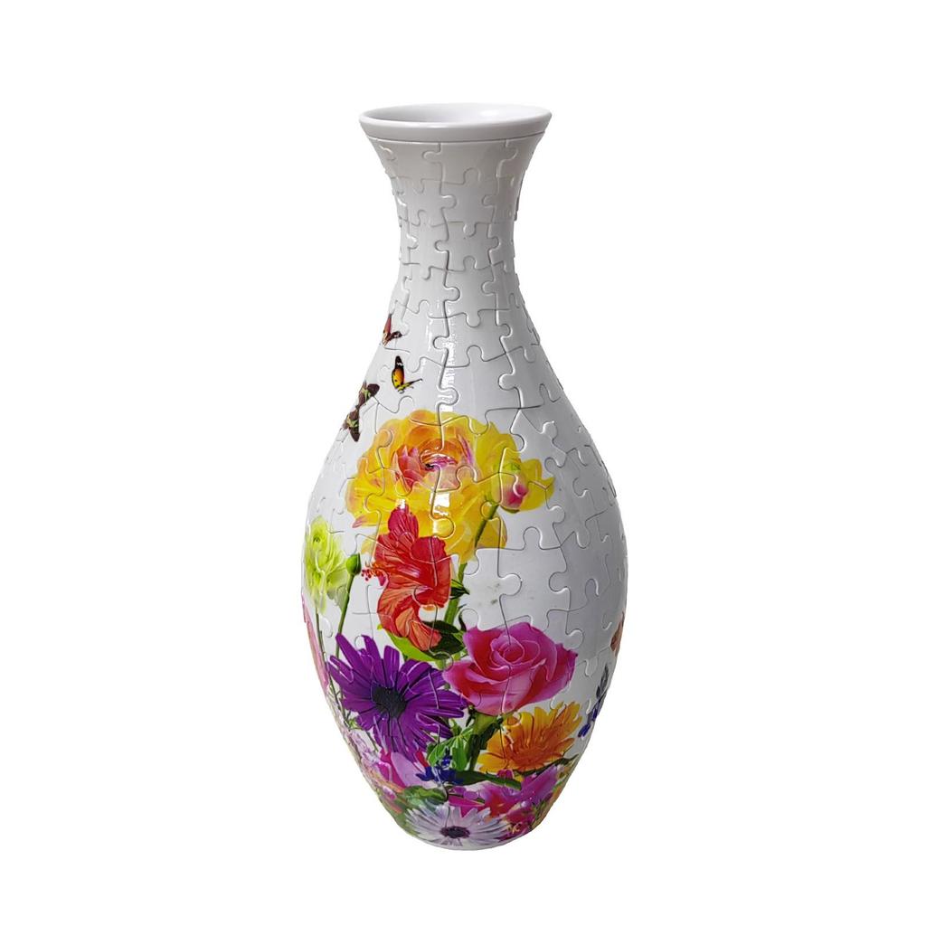 3D Puzzle Vase DIY Ornament for Living Room, Flower Arrangement, Home Decor, and Toy - Ideal for Children's Birthday or Christmas Gift.