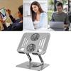 360° Draaibare Metalen Laptopstandaard met Koelventilator