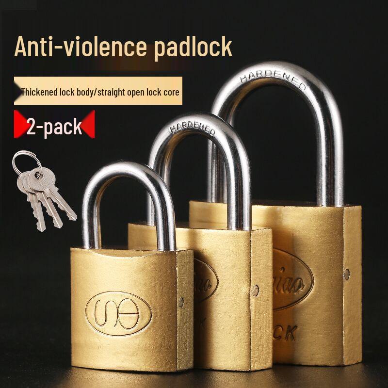 Classic Copper-Stainless Steel Padlock: Universal Anti-Theft Door Lock