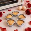 3 Inch Heart Shaped Cake Pan Mold Solid Bottom Aluminum Alloy Chocolate Cake Pan Silver Tin Baking Mold Mould