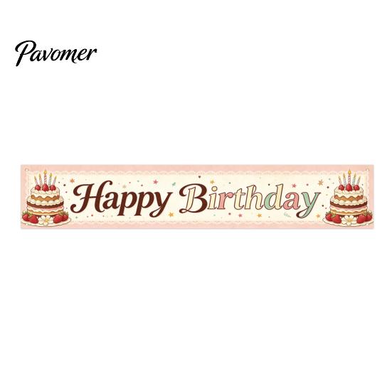 Birthday Decoration Banner Large Happy Yard Sign, 70 x 15 Inch Neon Cyberspace Theme Outdoor Backdrop for Boys Girls Party Supplies Portable