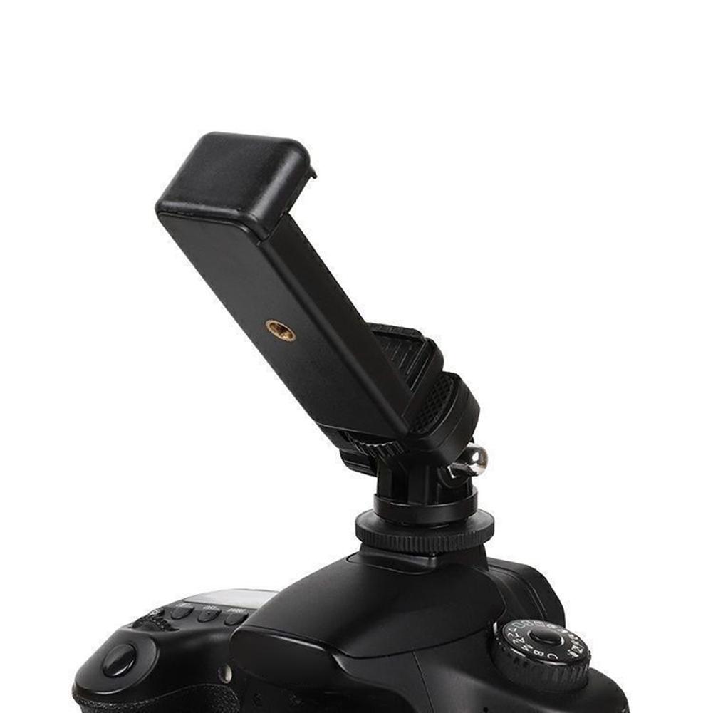 1pc Phone Holder 360° Rotation Camera Hot Shoe Phone Holder Monitor Flexible Tripod Adapter for Canon Nikon Sony DSLR Camera