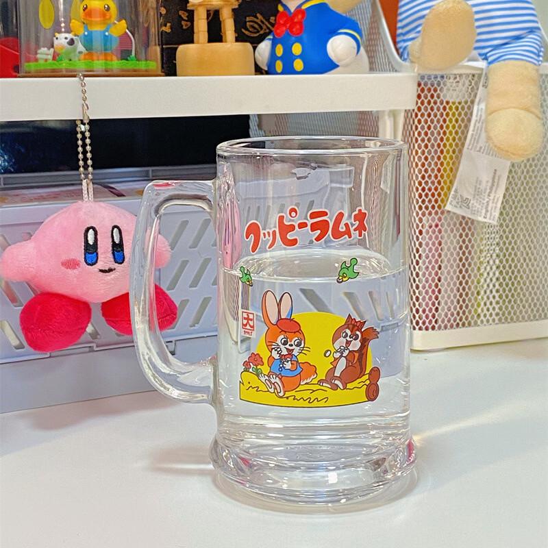 

Shangqi Cute Squirrel & Rabbit Printed Glass Mug